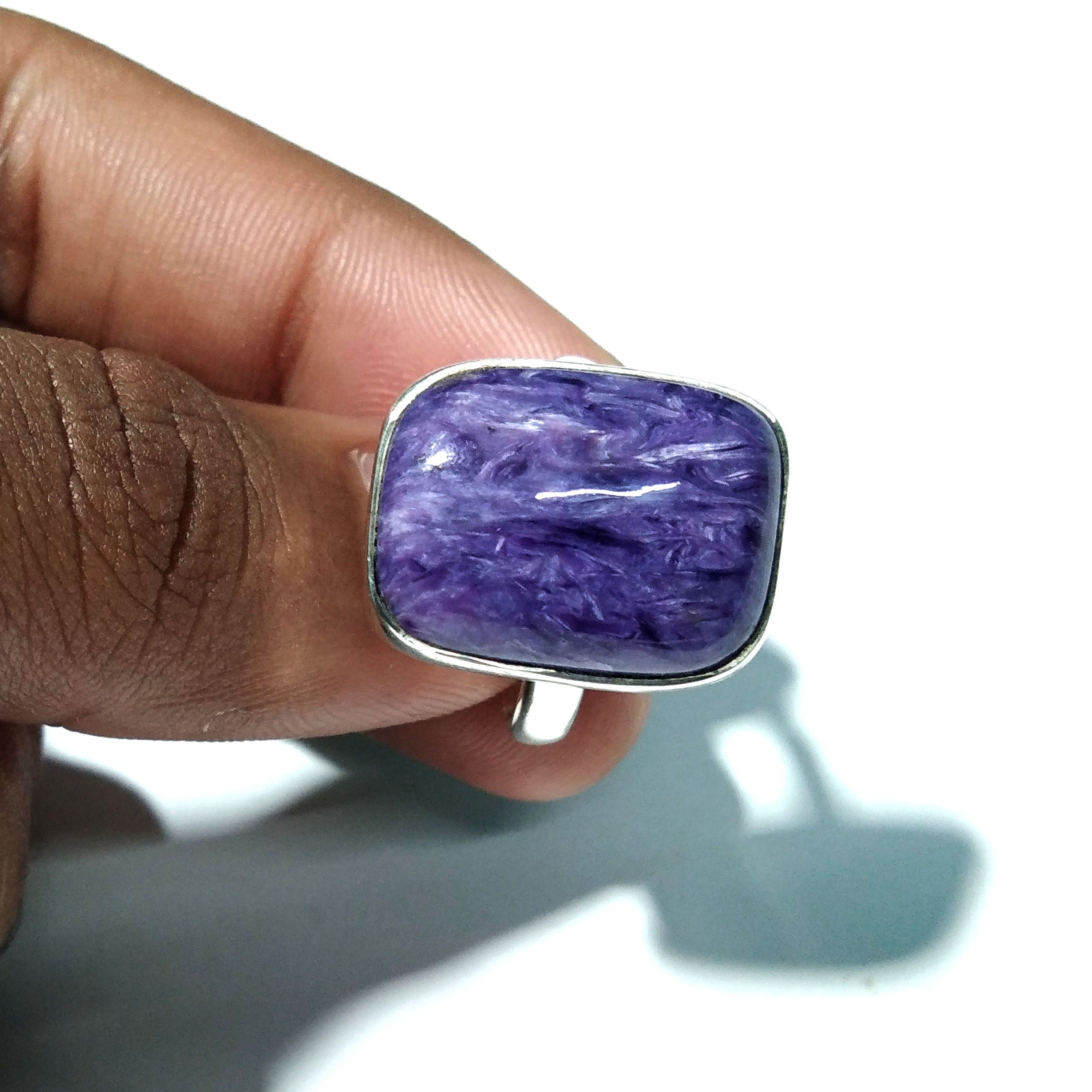Natural Charoite Stone Rings, Amazing Top Color Purple Charoite Gemstone Ring, 925 Starling Silver Ring, Wedding Ring, Gift Birthday Rings